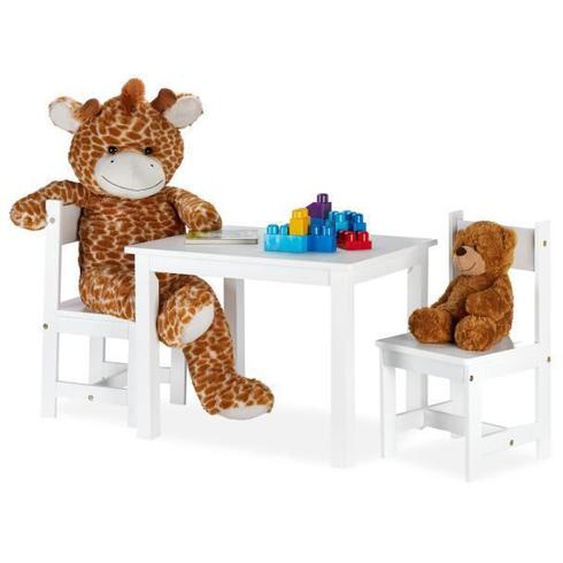 Relaxdays Chaise table enfant, pour dessiner avec 2 chaises. moderne, Chambre denfants, intérieur, Coin de la chambre,
