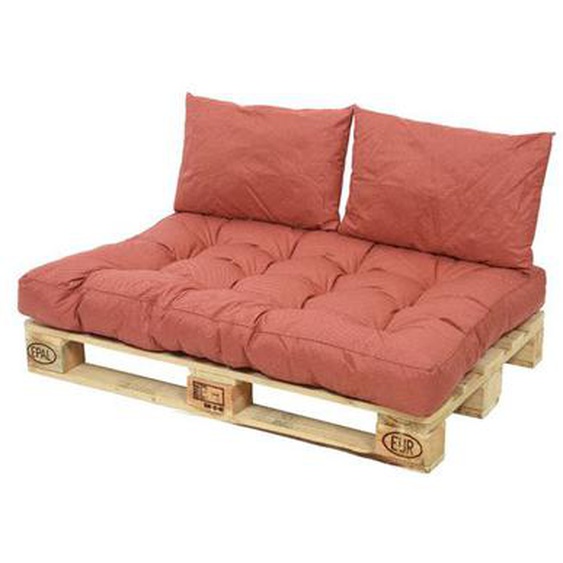 Ensemble coussin dextérieur palette rouille - Jardideco
