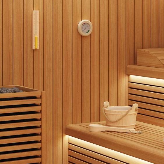 Ensemble daccessoires de sauna 4 pcs Marron