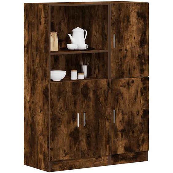 Ensemble darmoires de cuisine 2 pcs chêne fumé bois ingénierie