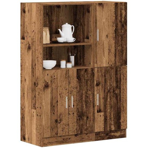 Ensemble darmoires de cuisine 2 pcs vieux bois