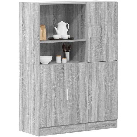 Ensemble darmoires de cuisine 2pcs sonoma gris bois ingénierie
