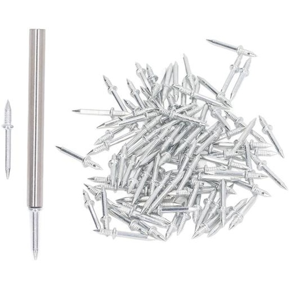 ensemble de 101 clous pour plinthes en acier au carbone, galvanisés, non marquants, clous sans soudure à double tête