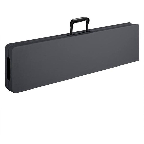 Ensemble de 2 bancs à bière en plastique anthracite de 180 cm