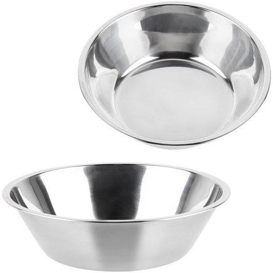 Ensemble de 2 gamelles en acier inoxydable pour petits chiens et chats – diamètre 13 cm, hauteur 4 cm, aptes au contact alimentaire, inoxydables, résistantes aux rayures, faciles à nettoyer