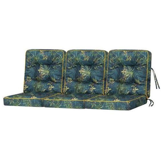 Ensemble de 3 coussins vert gazon 180 cm imperméables – parfaits pour balancelle de jardin
