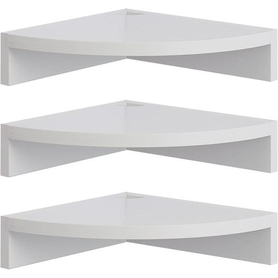 Ensemble de 3 étagères dangle en bois, conçues pour être fixées au mur