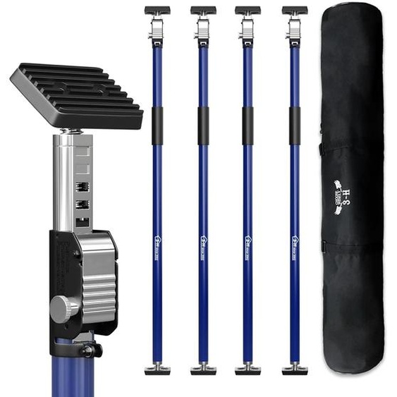 Ensemble de 4 tiges télescopiques, 110-203 cm, en acier, pour la fixation de charges