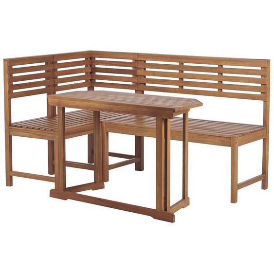 Ensemble de bancs dangle pour balcon en bois dacacia TREIA