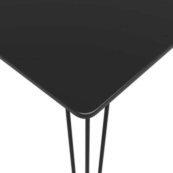 Ensemble de bar - MOTHINESSTO - Noir et blanc - Table de 120x60x105cm - 6 tabourets de 43x43x77cm