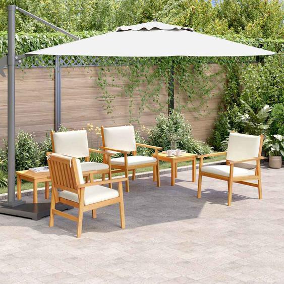 Ensemble de canapé de jardin 6 pcs Marron Bois dAcacia Massif