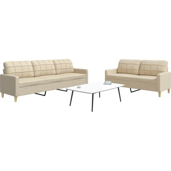 ensemble de canapés 2 pièces Tissu crème, canapés convertibles 2024 Nouveau mobilier design