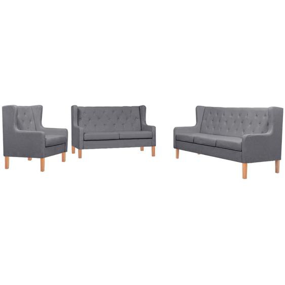 Ensemble de canapés 3 pcs tissu gris