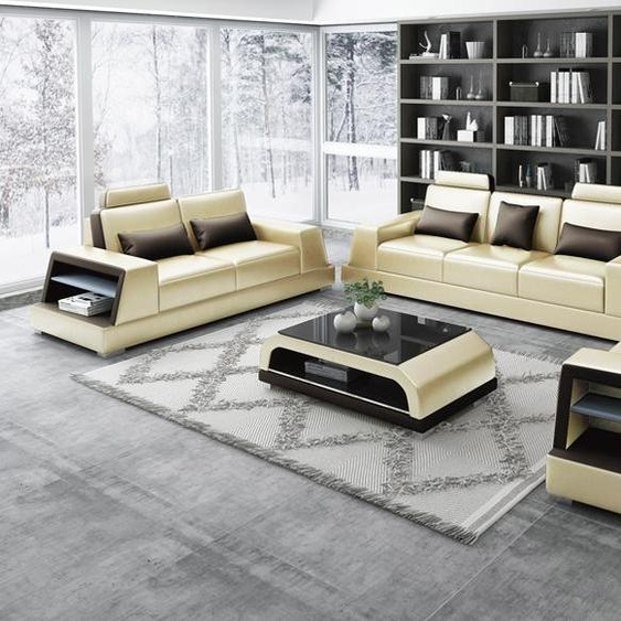 Ensemble de canapés Design Canapés rembourrés Canapé en cuir moderne 2x3place Nouveau