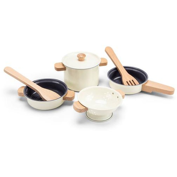Ensemble De Casseroles En Métal Blanc