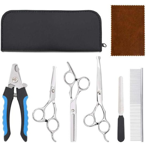 Ensemble de ciseaux de toilettage pour chien 6 pcs