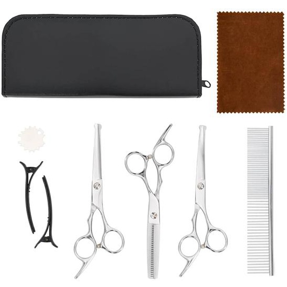 Ensemble de ciseaux de toilettage pour chien 7 pcs