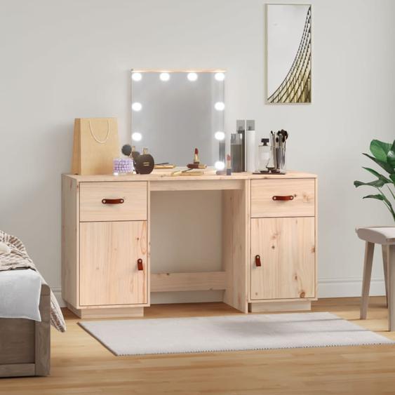 Ensemble de coiffeuse avec LED Bois de pin solide