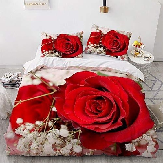Ensemble de couette 3D Rozen pour chambre à coucher, dimensions 200x200 cm