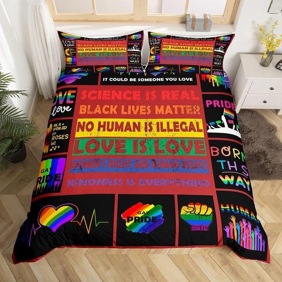 Ensemble de couette coloré avec fermeture à glissière, pour lit simple