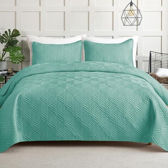 Ensemble de couette moderne comprenant 2 taies doreiller et un motif texturé en relief