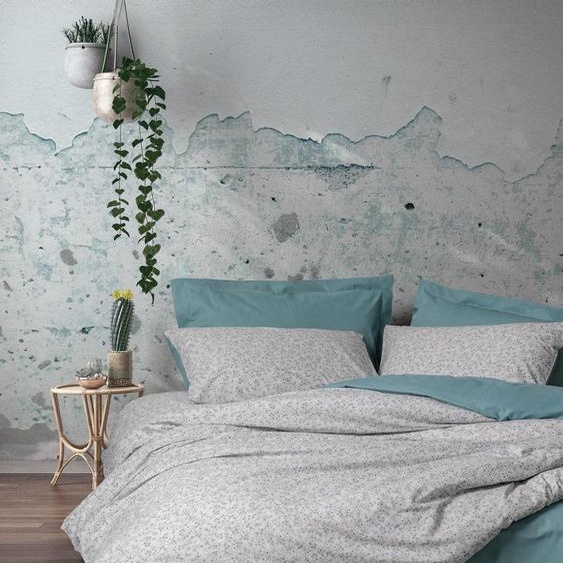 Ensemble de couette Ranforce XXL, couleur menthe, 155 x 220 cm