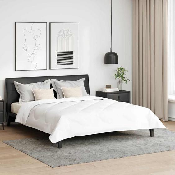 Ensemble de Duvet 3 pcs Blanc Microfibre et Plumes Doie