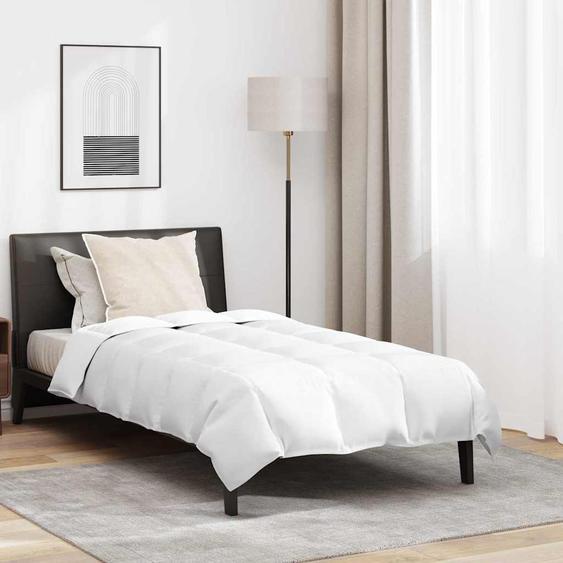 Duvet dété simple avec oreiller 2 pcs Blanc Plume de canard