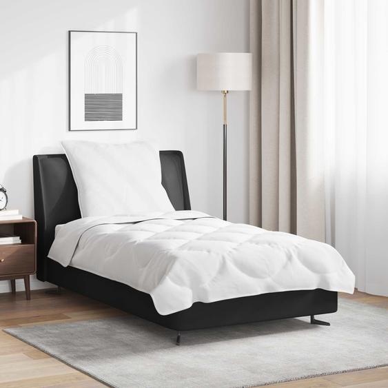 Ensemble de Duvet avec oreiller 2 pcs Blanc Microfibre