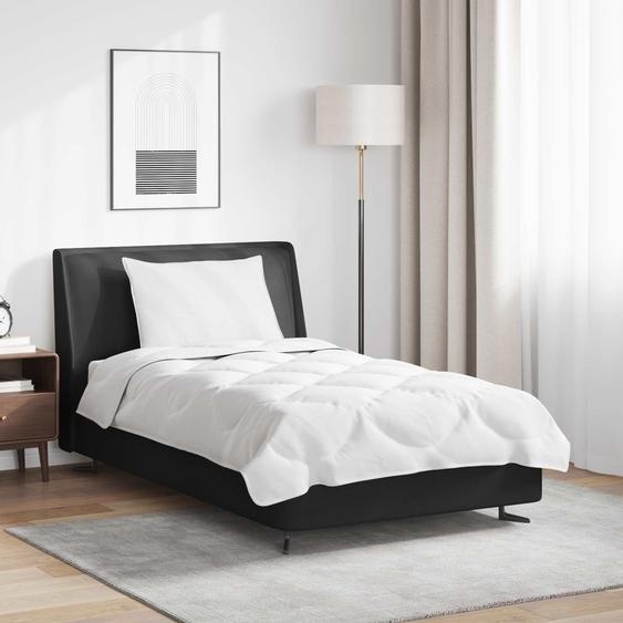 Ensemble de Duvet avec oreiller 2 pcs Blanc Microfibre