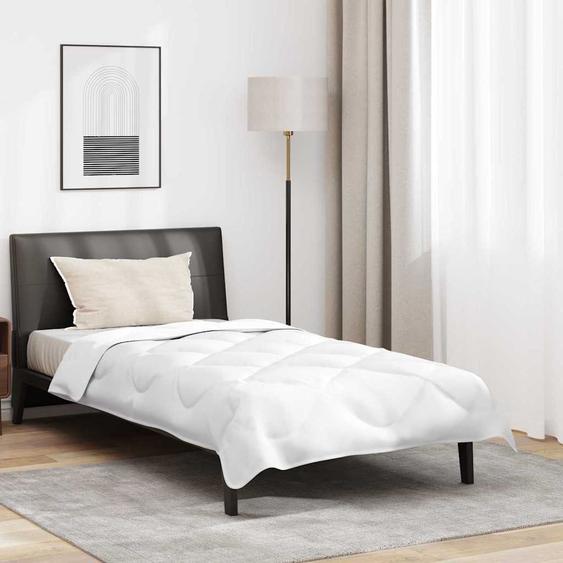 Ensemble de Duvet avec oreiller 2 pcs Blanc Microfibre