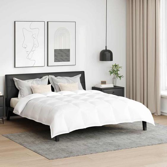 Ensemble de Duvet avec oreiller 3 pcs Blanc Plume de canard