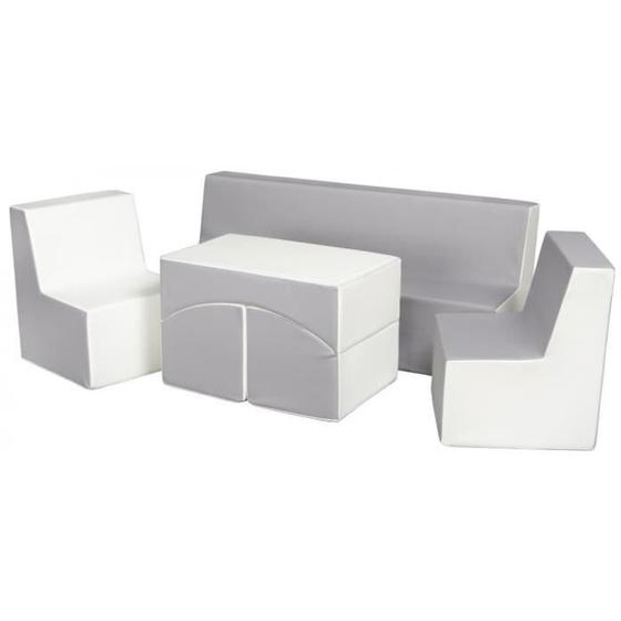 Ensemble de fauteuils chambre enfant - Velinda - 242531.9 - Blanc et gris - Éco-cuir