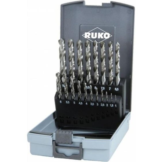 Ensemble de forets RUKO 9 mm 10 mm 6 mm 3 mm 7 mm 5 mm 4 mm 2 mm 8 mm 1,5 mm 2,5 mm 3,5 mm 4,5 mm 5,5 mm 1 mm 8,5 mm 4,25 mm 6,5