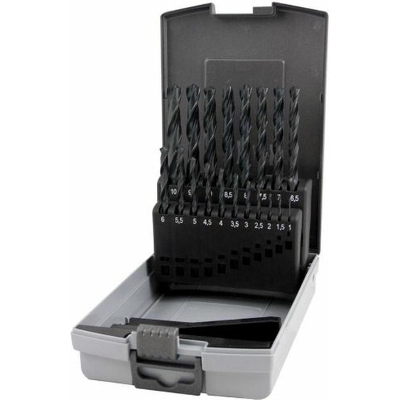 Ensemble de forets RUKO Boîte avec Couvercle DIN 338 Helicoïdal 19 Pièces