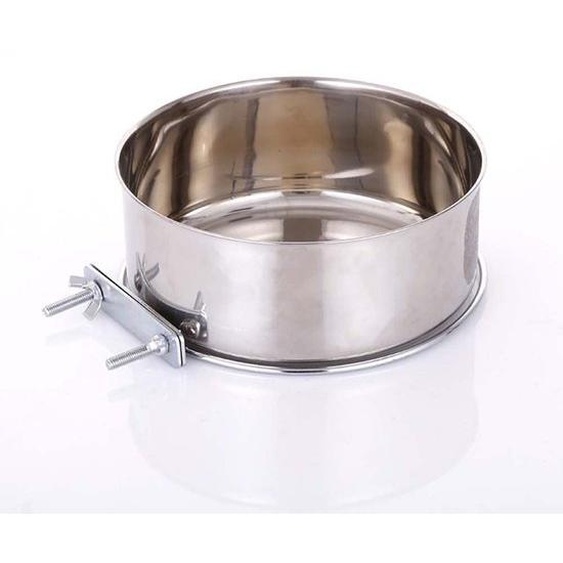 Ensemble de gamelles suspendues en acier inoxydable Benzoa®, dimensions 18 x 6,5 cm – robustes, résistantes aux rayures et aux morsures, faciles à nettoyer, pour chiens, oiseaux et petits animaux