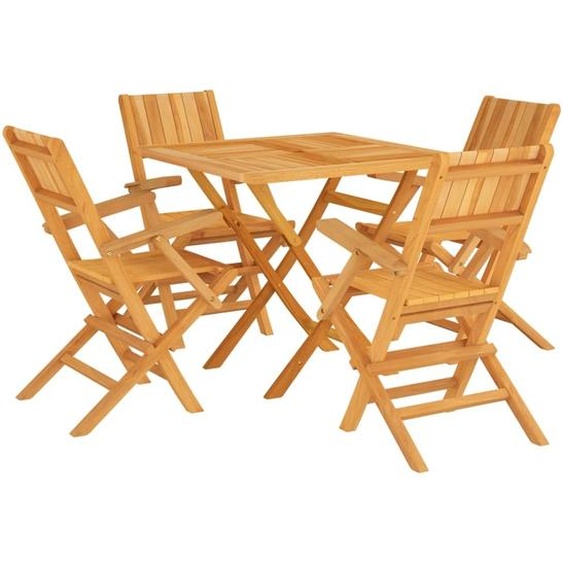 ensemble de jardin 5 pièces en teck massif