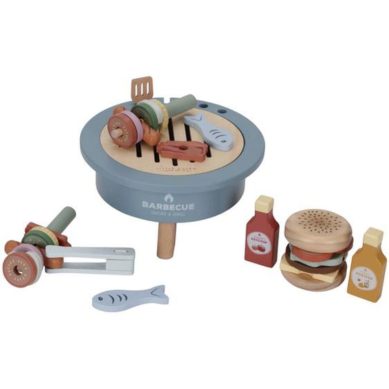Ensemble De Jouets Barbecue Bleu, Rouge, Marron