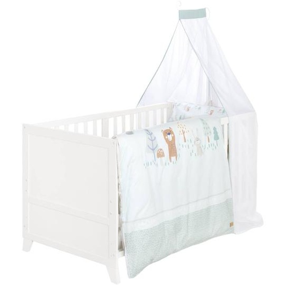 Ensemble De Lit Bébé savanna Friends Avec Équipement Complet Blanc / Vert