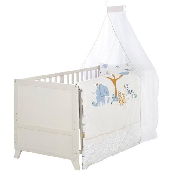 Ensemble De Lit Bébé savanna Friends Avec Équipement Complet Gris / Beige