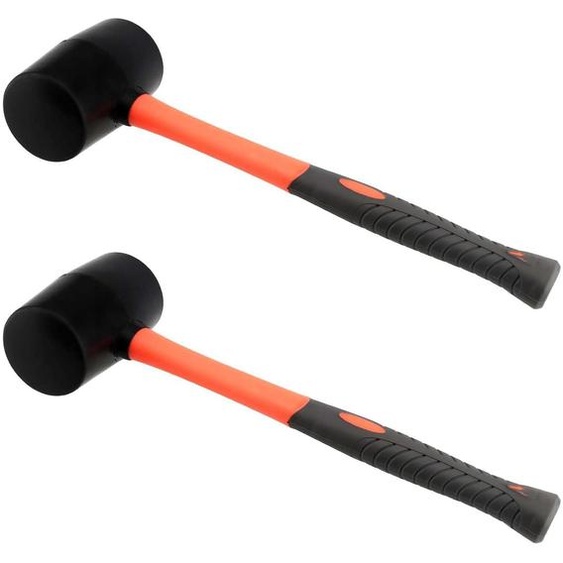Ensemble de maillets en caoutchouc, 900 g, 2 pièces, 370 mm, noirs, pour poseurs de revêtements de sol