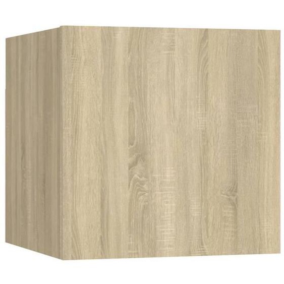 Ensemble de meuble TV - MOTHINESSTO - 4 pcs - Chêne sonoma - Aggloméré - Design contemporain
