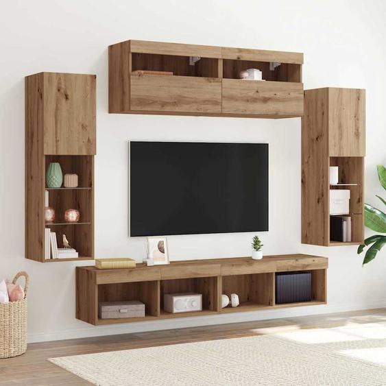 Ensemble meuble TV 6 pcs chêne artisanal Bois dingénierie
