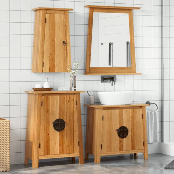 Ensemble de meubles de salle de bain 3 pcs bois de pin massif