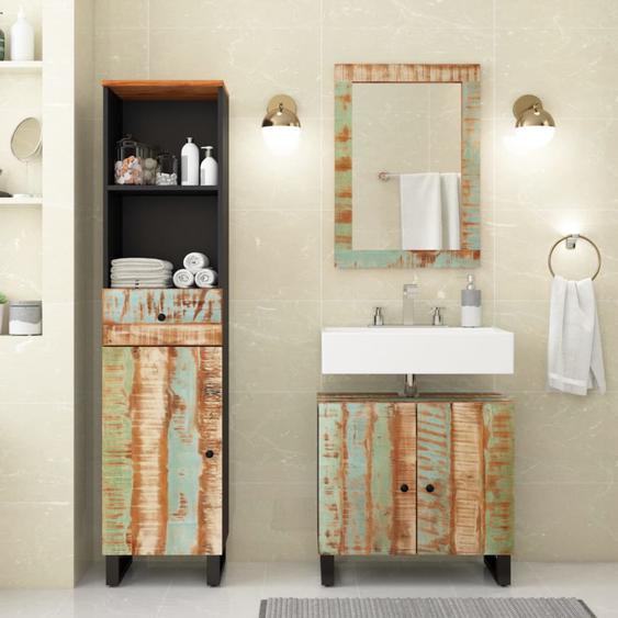 Ensemble de meubles de salle de bain 3 pcs bois massif récupéré