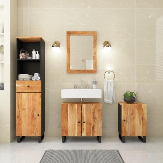 Ensemble de meubles de salle de bain 4 pcs bois massif dacacia