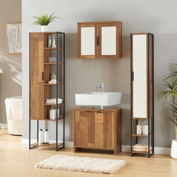Ensemble de meubles de salle de bain 4 pièces Namsskogan effet noyer noir