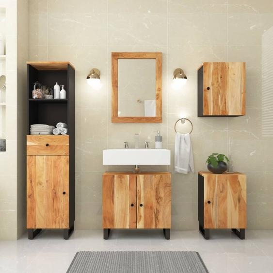Ensemble de meubles de salle de bain 5 pcs bois massif dacacia