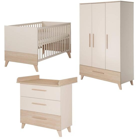 Ensemble De Meubles Pour Bébé ‘sidney’ Duo – Pieds Et Poignées En Bois Massif Cachemire / Chêne