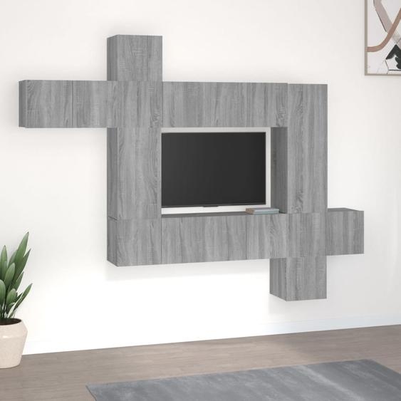 Ensemble de meubles TV 10 pcs Sonoma gris Bois dingénierie